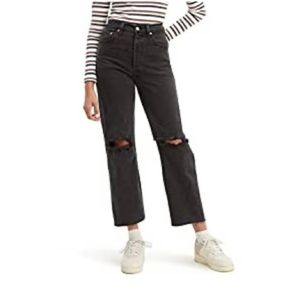 Levi’s Ribcage Black Distressed Jeans